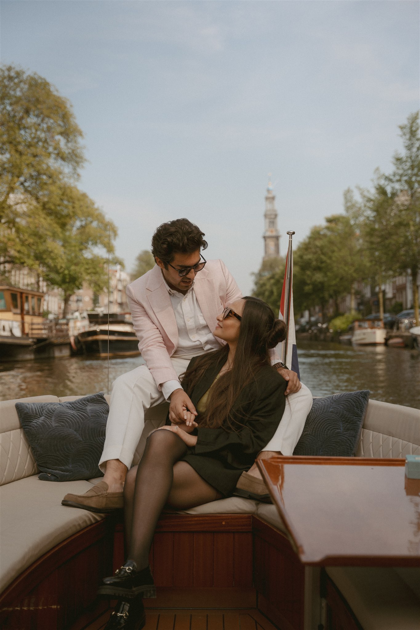 Amsterdam Boat Proposal Photoshoot